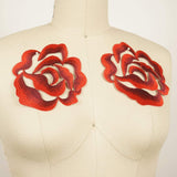 Rose Patch Wine Red Embroidery 5.5 Inch