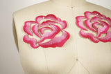 Flower Applique Iron-On Red Pink