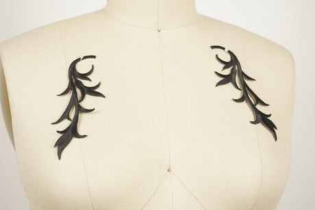 Iron-On Leaf Applique Pair