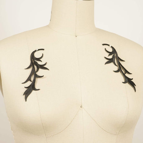 Iron-On Leaf Applique Pair
