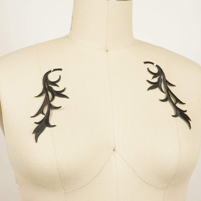 Iron-On Leaf Applique Pair