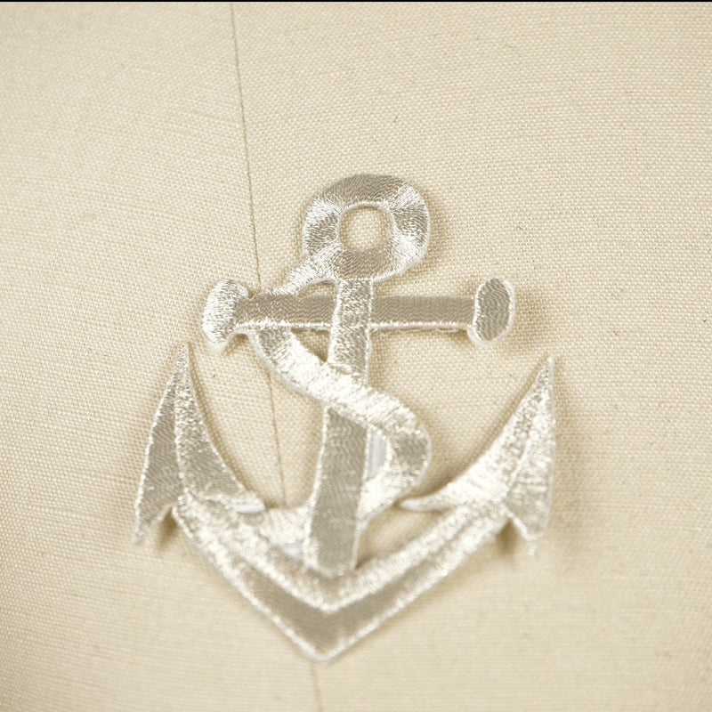 Anchor Iron-On Patch Gold Silver 3in