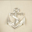 Anchor Iron-On Patch Gold Silver 3in