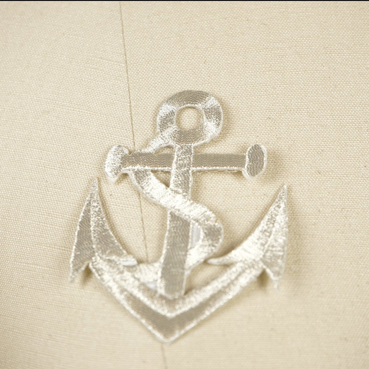 Anchor Iron-On Patch Gold Silver 3in