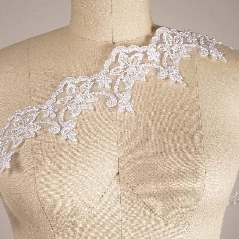 Bridal Lace Trim White Ivory Scalloped