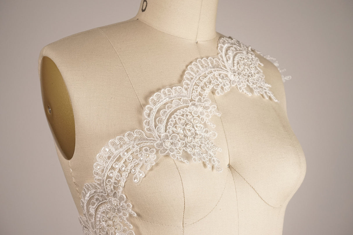 Bridal Lace Trim White Ivory