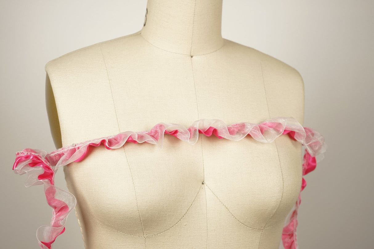 Ruffled Satin Lace Trim