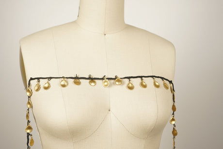 Sea Shell Trim Gold on Black