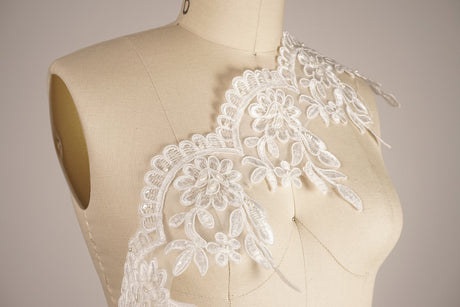 Bridal Lace Trim White Ivory 6 Inch