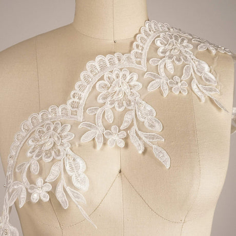 Bridal Lace Trim White Ivory 6 Inch