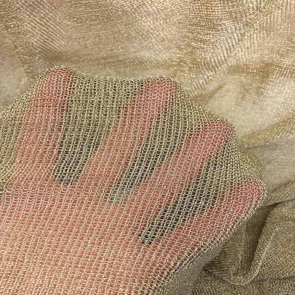 Chainmail Mesh Spandex Fabric - Gold, Black, Silver, Rose Gold, 60" Width (1 Yard)