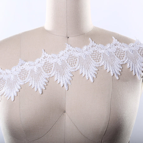 Venice Lace Trim White Cotton 4 Inch