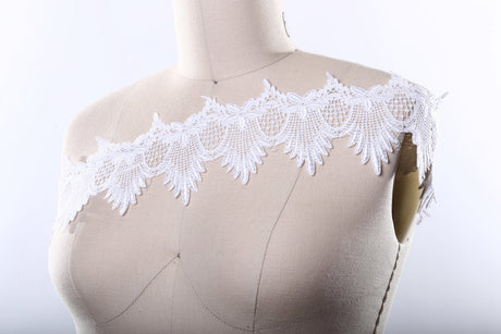 Venice Lace Trim White Cotton 4 Inch