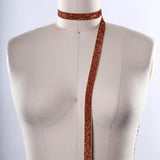 Glitter Elastic Trim Burnt Orange 5/8"