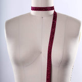 Glitter Elastic Trim Magenta 15mm