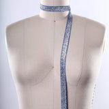 Glitter Elastic Trim Blue Silver 5/8"