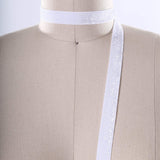Glitter Elastic Trim White 5/8"