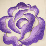 Embroidered Flower Patch Violet Purple 5.5"