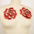 Rose Patch Wine Red Embroidery 5.5 Inch