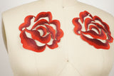 Rose Patch Wine Red Embroidery 5.5 Inch