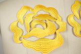 Flower Applique Iron-On Yellow Embroidery Rose
