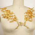 Gold Embroidery Iron-On Flower Patch