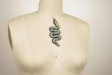 Rhinestone Snake Patch Black