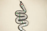 Rhinestone Snake Patch Black