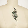 Rhinestone Snake Patch Black