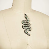 Rhinestone Snake Patch Black