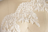Bridal Lace Trim White Gold Scalloped