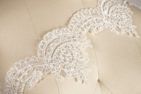 Bridal Lace Trim White Ivory