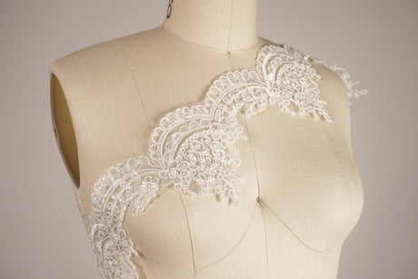 Bridal Lace Trim White Ivory