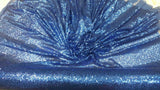 Sequin Stretch Mesh Fabric Royal Blue