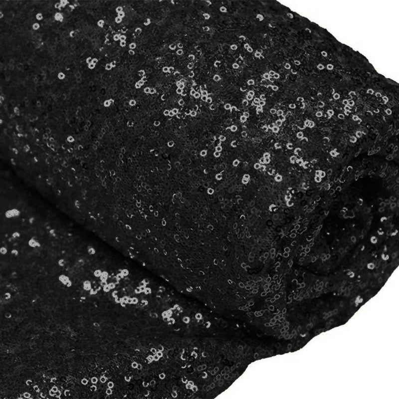 Sequin Fabric Black 1-Way Stretch