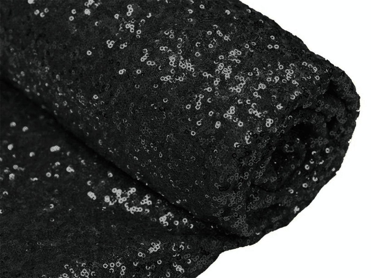 Sequin Fabric Black 1-Way Stretch