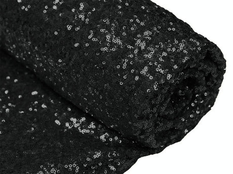 Sequin Fabric Black 1-Way Stretch