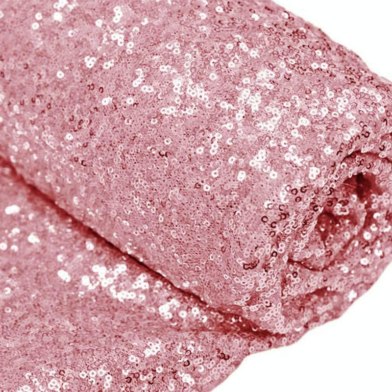 Pink Sequin Fabric Rose Pink