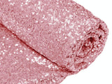 Pink Sequin Fabric Rose Pink