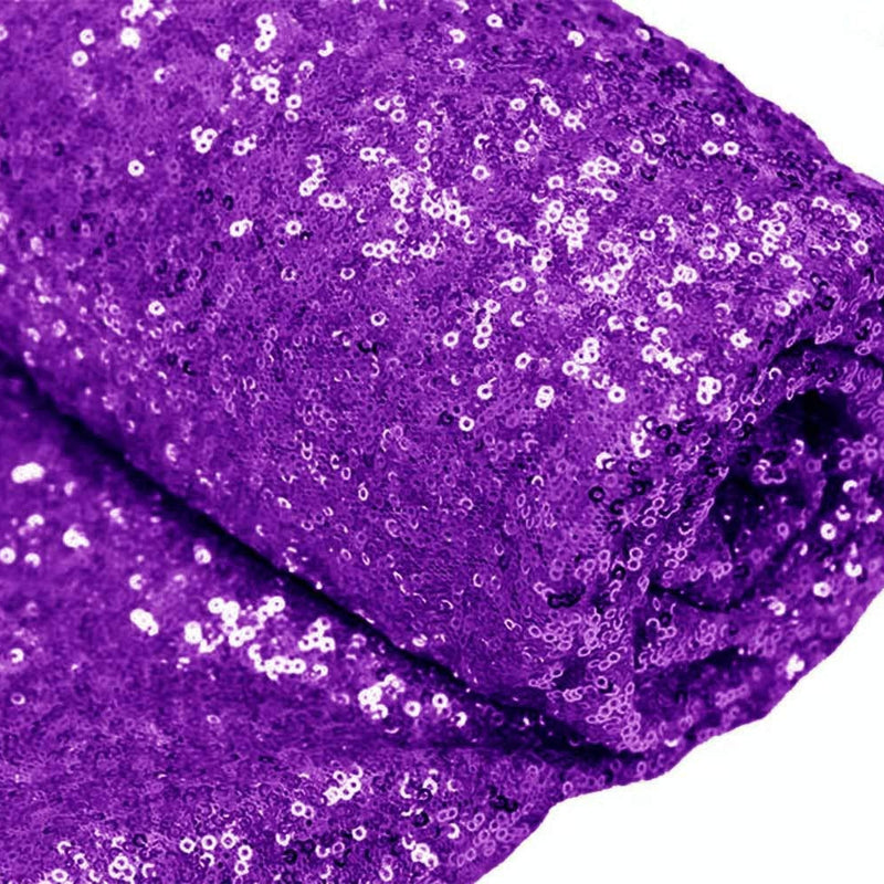 Purple Sequin Fabric by the Yard