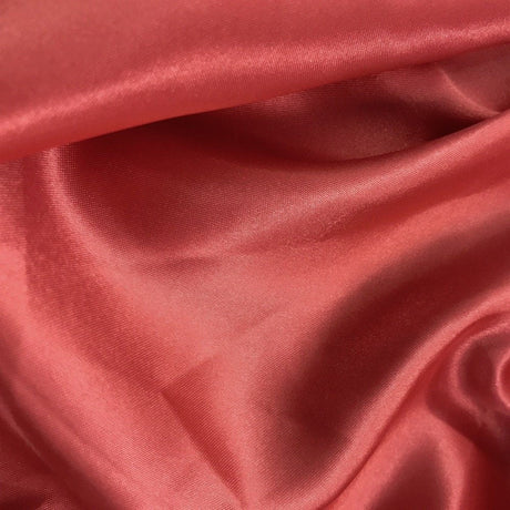 Coral Stretch Charmeuse Bridal Satin Fabric
