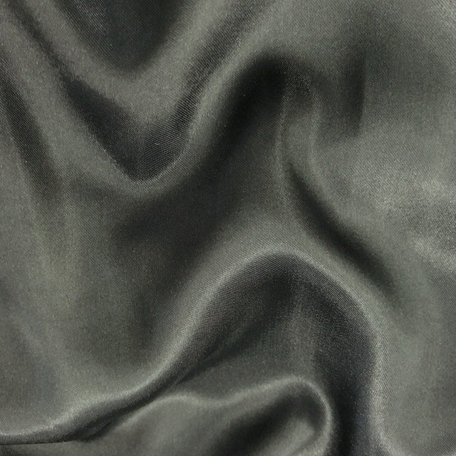 Stretch Satin Charmeuse Dark Gray