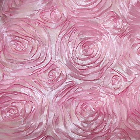 Rose Satin Fabric 3D Pink