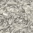 Rosette Satin Fabric Silver