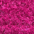 3D Rosette Satin Fabric Fuchsia