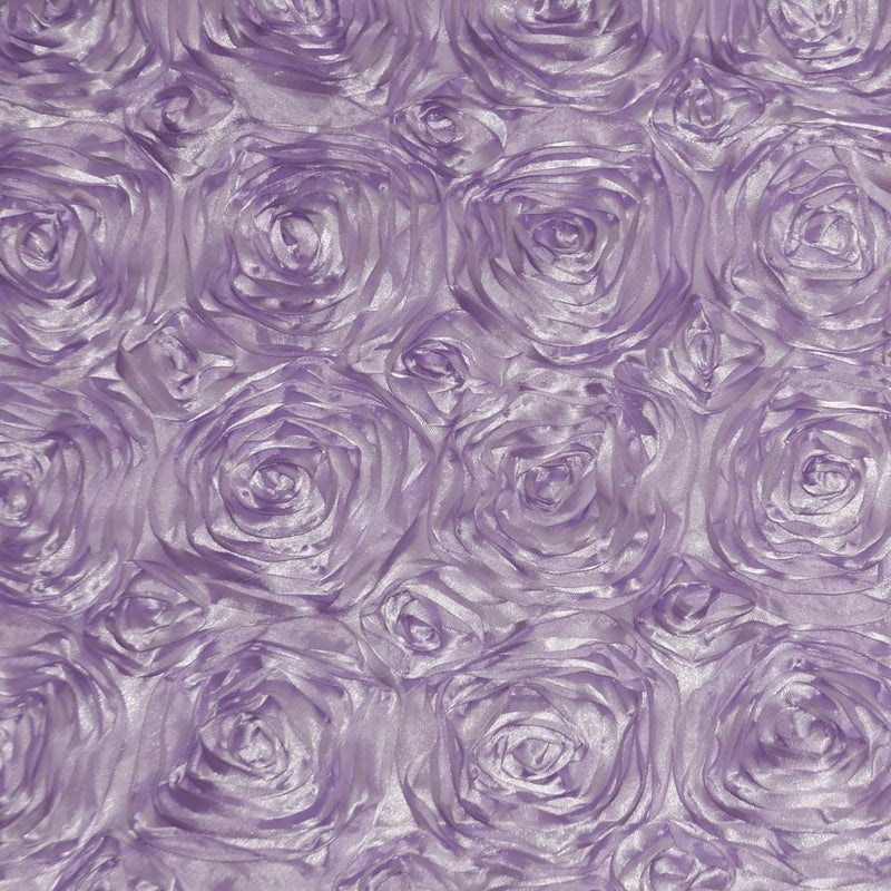 Rosette Satin Fabric Lavender