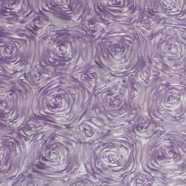 Rosette Satin Fabric Lavender