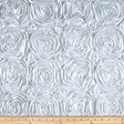 Rosette Satin Fabric White