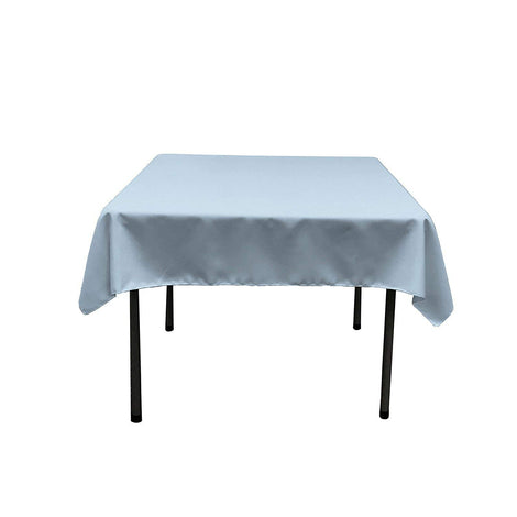 1 Yard Baby Blue Square Tablecloth Washable Polyester for Square or Round Tables 60 Inch Width