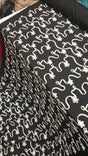 Embroidered Taffeta Black White Floral